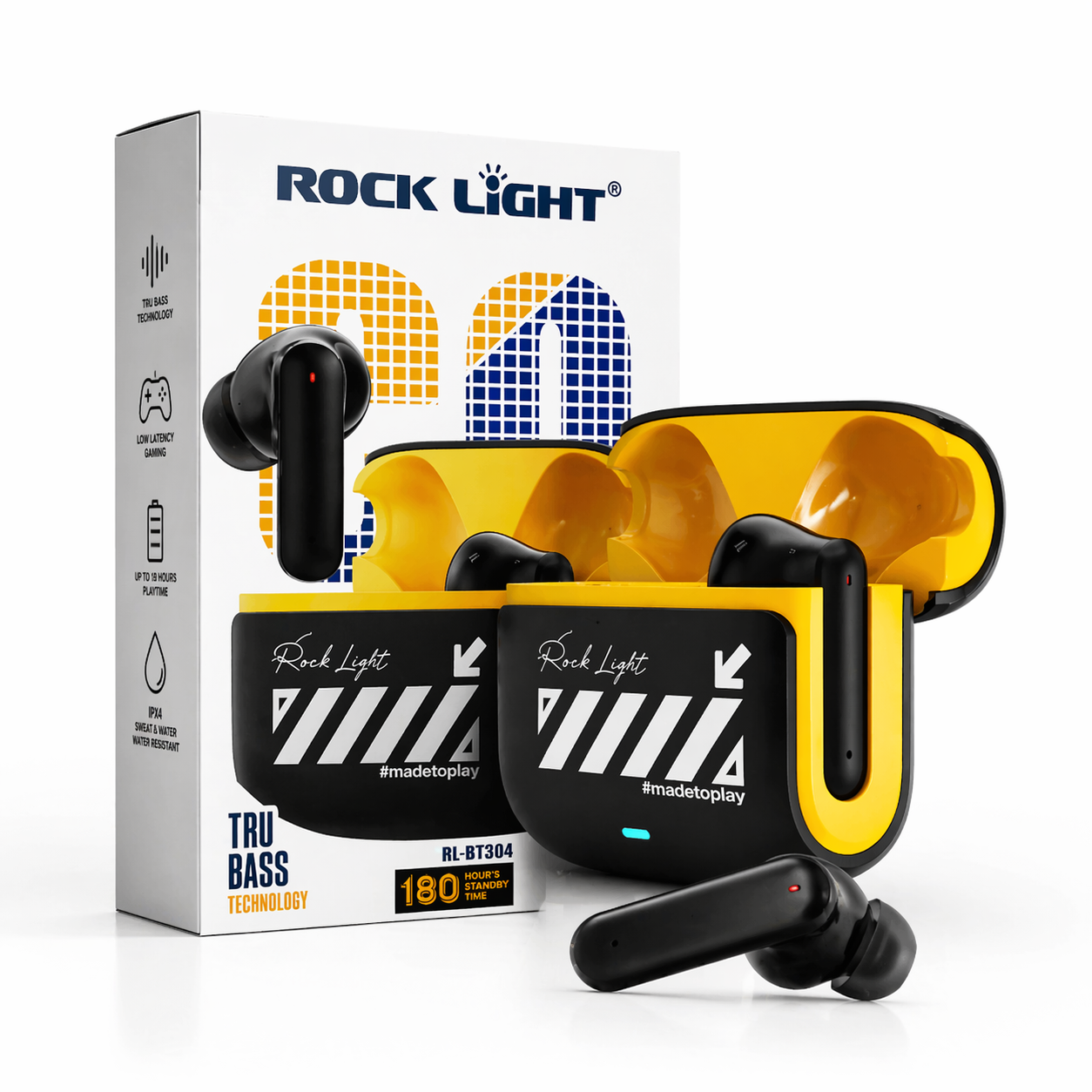 Rocklight RL-BT304 Wireless Earbuds – Tru Bass Technology